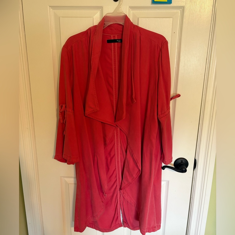 NWOT Max Jeans Coral Tencel Trench Coat